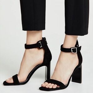 $395 NIB! RAG & BONE Black Suede Ellis Sandals Size 10